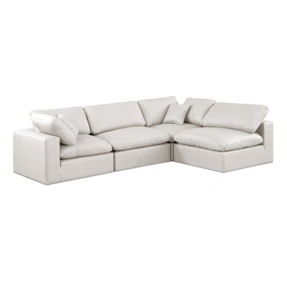 Comfy Faux Leather Sectional