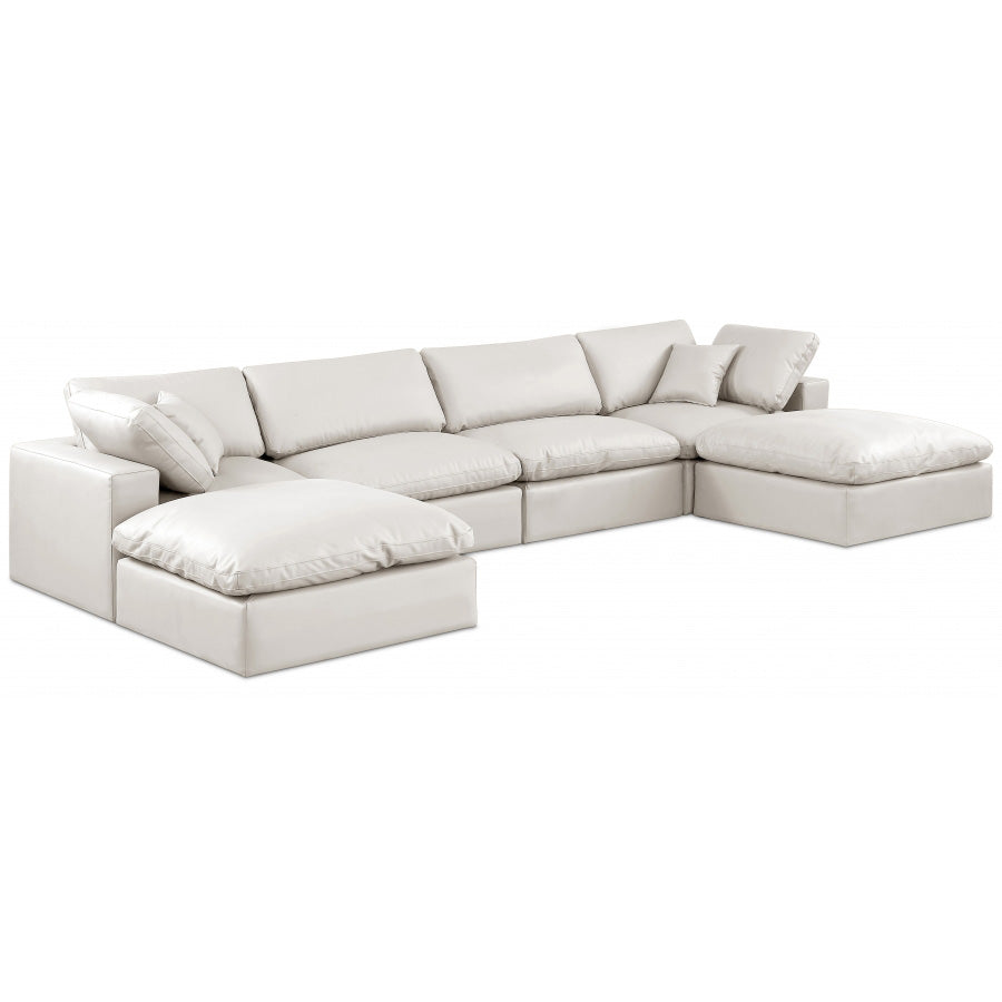 Comfy Faux Leather Sectional