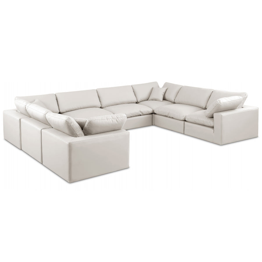 Comfy Faux Leather Sectional