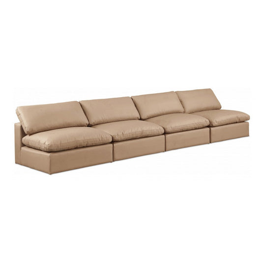 Comfy Faux Leather Sofa