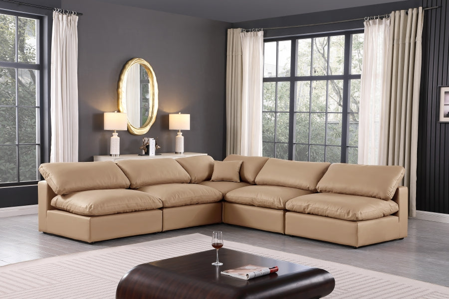 Comfy Faux Leather Sectional