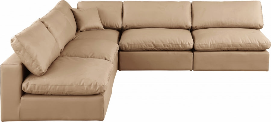 Comfy Faux Leather Sectional