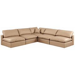 Comfy Faux Leather Sectional