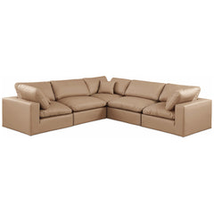 Comfy Faux Leather Sectional