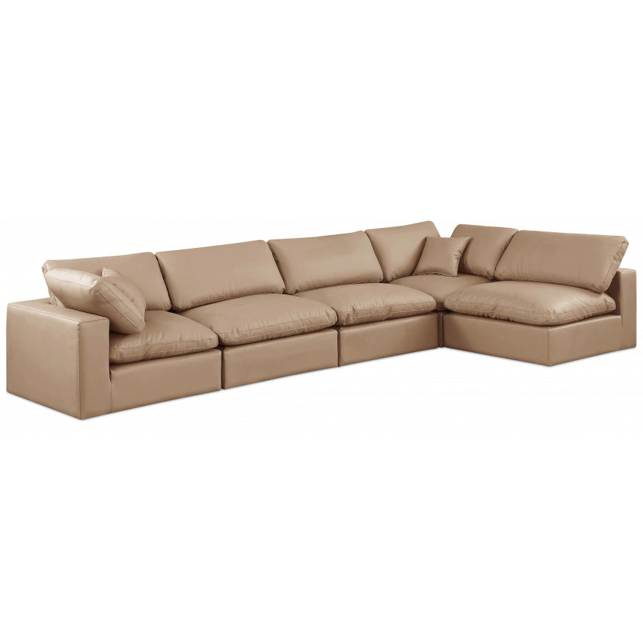 Comfy Faux Leather Sectional