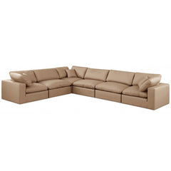 Comfy Faux Leather Sectional