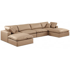 Comfy Faux Leather Sectional