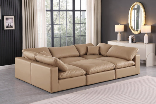 Comfy Faux Leather Sectional