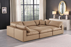 Comfy Faux Leather Sectional