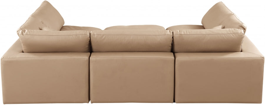 Comfy Faux Leather Sectional