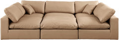 Comfy Faux Leather Sectional