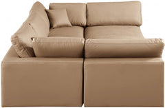 Comfy Faux Leather Sectional