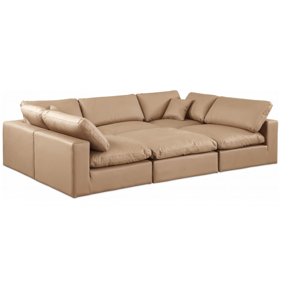 Comfy Faux Leather Sectional