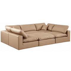 Comfy Faux Leather Sectional