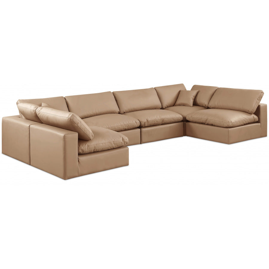 Comfy Faux Leather Sectional