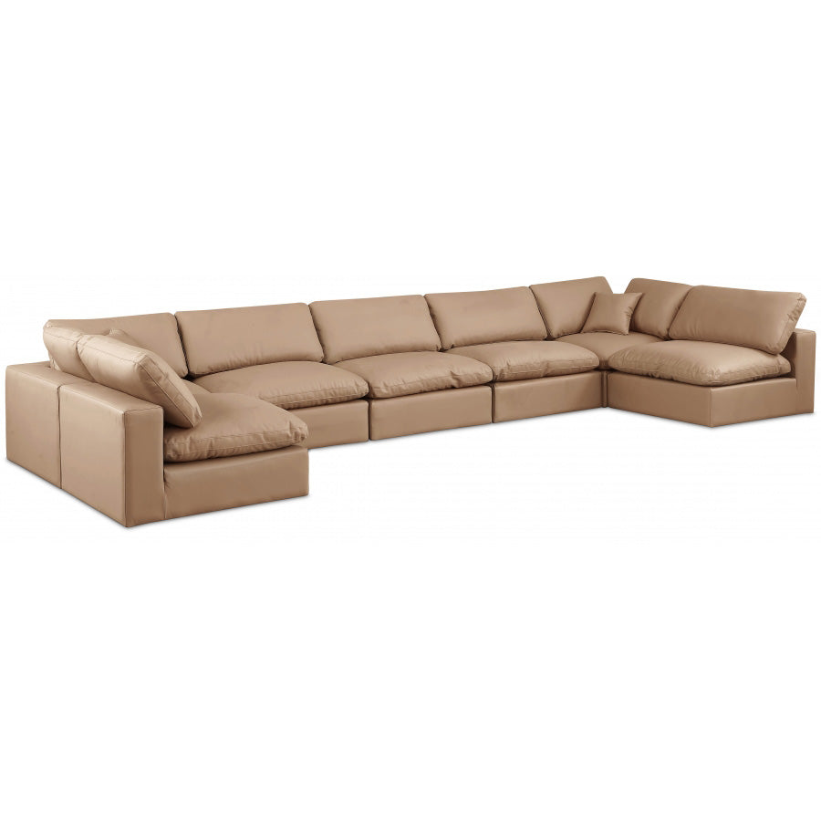 Comfy Faux Leather Sectional