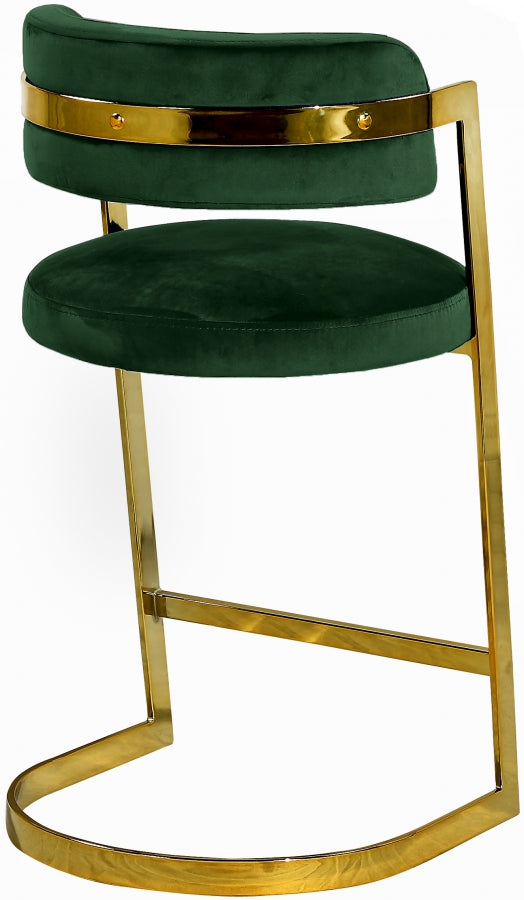 Stephanie Velvet Counter Stool