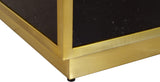 Glitz Contemporary Coffee Table with Elegant Gold Metal Base and Stylish Faux Marble Top Design