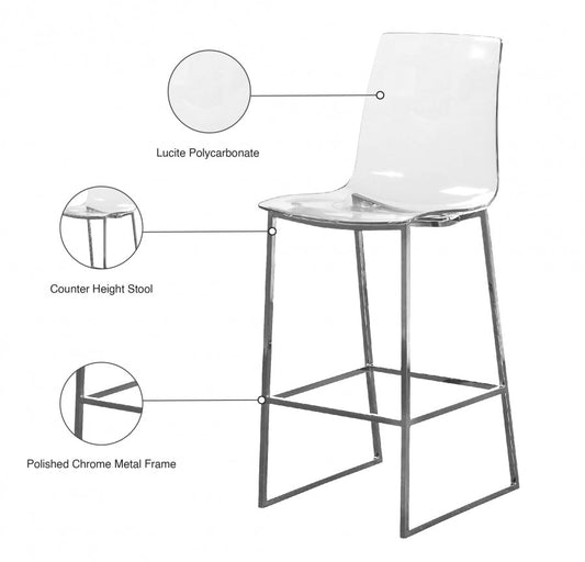 Lumen Chrome Counter Stool