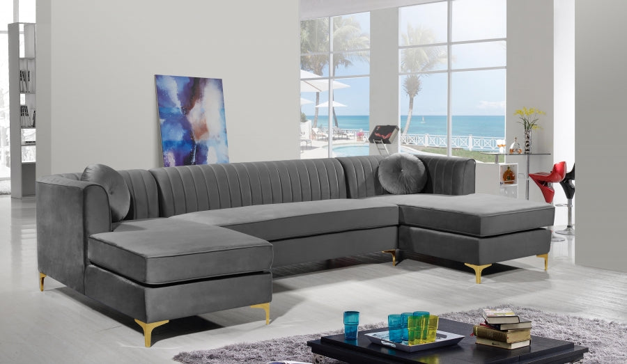 Graham Velvet 3pc. Sectional