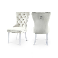 Miley Velvet Dining Chair with Acrylic Legs