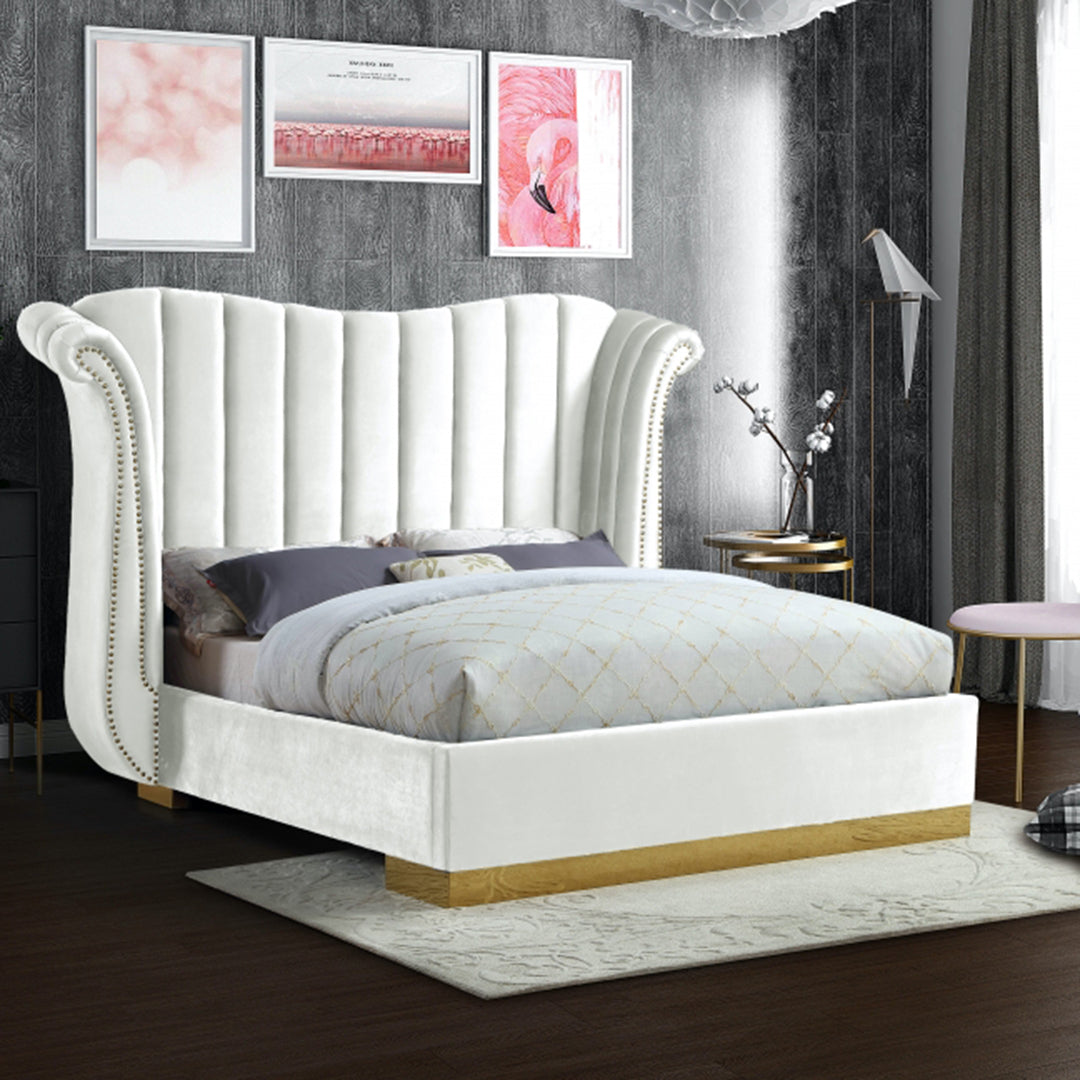 Flora Velvet King Bed