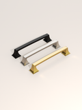 DESIGN2461 Matte Black Solid Metal Transitional Arch Pull for Kitchen & Bath | 3-3/4" Cabinet Handles