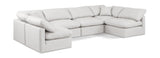 Indulge - Faux Leather 6 Piece Modular U-Shaped Sectional