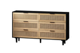 NESTO 51" Modern Rattan Drawer Cabinet