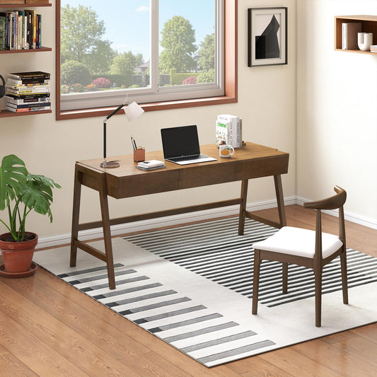 Leah 59'' Reading Desk with Drawer