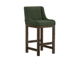 Upholstered Barstool with Wooden Frame & Base | Modern Kitchen Seating