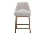 Emma Wooden Frame Barstool 24" - Modern Upholstered Bar Stool