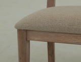 Luma Wooden Chair - Modern Minimalist Design with Ivory Upholstery