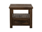 1 Drawer End Table - Dutton Rustic Cottage Style Wood Furniture