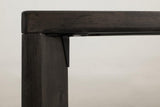 Dark Teak Dining Table - Mango & Engineered Wood | Elegant Black Finish