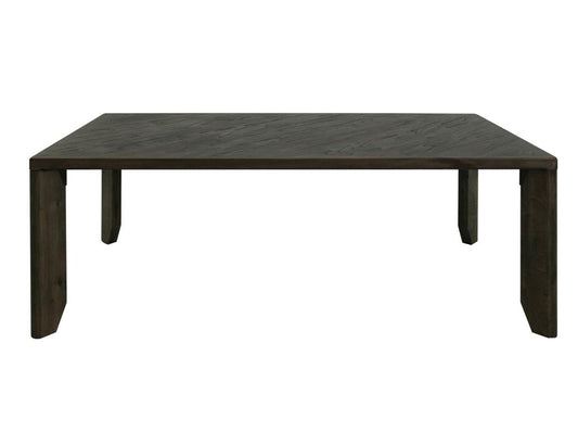 Dark Teak Dining Table - Mango & Engineered Wood | Elegant Black Finish