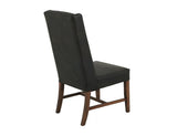 Riverwood Upholstered Chair - High Back Design in Brown Lacquer