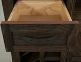 Dutton 2 Drawer 2 Door Bar - Rustic Elegance Home Bar Furniture