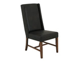 Riverwood Upholstered Chair - High Back Design in Brown Lacquer