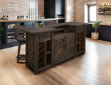 Dutton 2 Drawer 2 Door Bar - Rustic Elegance Home Bar Furniture