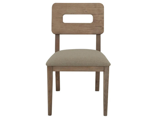 Luma Wooden Chair - Modern Minimalist Design with Ivory Upholstery