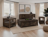 4 Drawer 4 Door Cocktail Table - Dutton Rustic Coffee Table