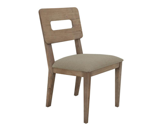 Luma Wooden Chair - Modern Minimalist Design with Ivory Upholstery