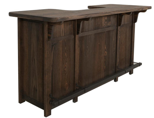 Dutton 2 Drawer 2 Door Bar - Rustic Elegance Home Bar Furniture