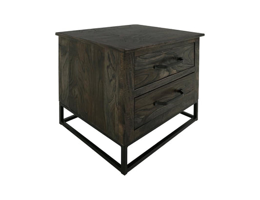 2 Drawer Nightstand | Dark Teak Collection Mango Wood