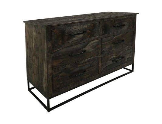 6 Drawer Dresser | Dark Teak Mango Wood Collection