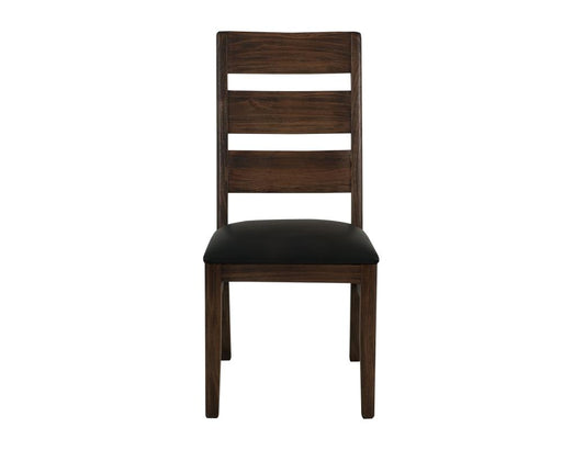 Riverwood Wooden Chair - Elegant Ladder-Back Design with Cushioned Seat