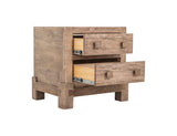 2 Drawer Nightstand - Modern Rustic Mango Wood | Atenas