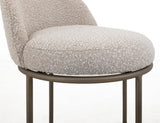 Barstool 30" - Ivory Upholstered Modern Bar Stool with Metal Base