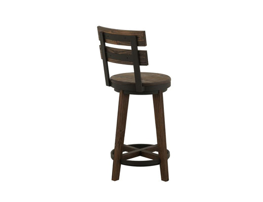 Dutton 24" Barstool - Rustic Industrial Design with Wood & Metal